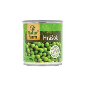 Hrášok sterilizovaný Natur Farm 212 ml - v slanom náleve